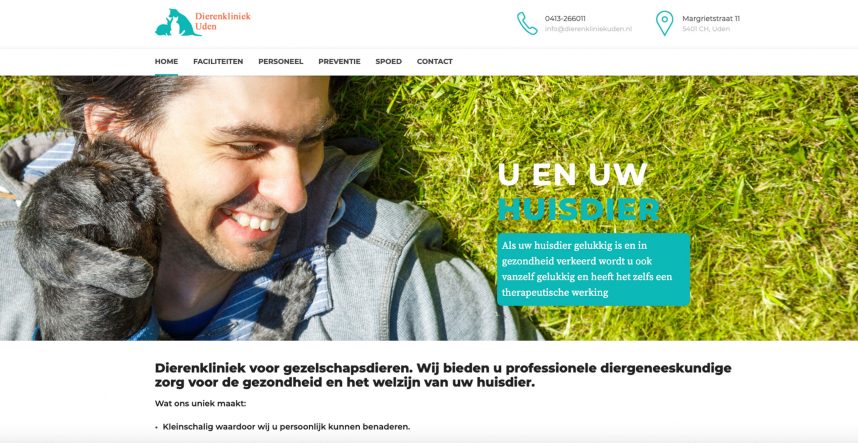 Website Dierenkliniekuden.nl